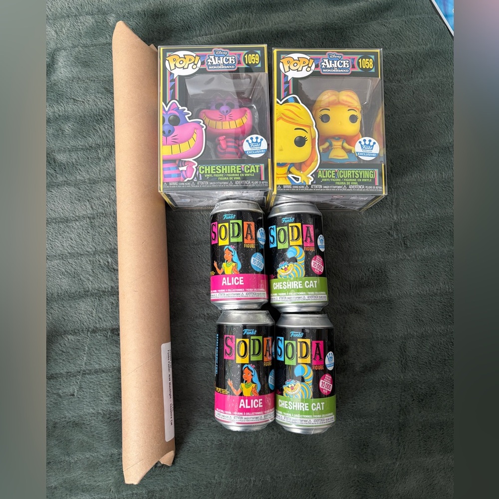 Alice in Wonderland Blacklight Lot - FUNKO POP! POSTER! SODA - New, Sealed